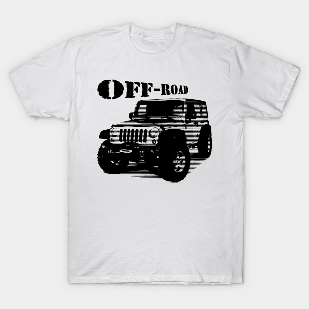 Jeep off road, Jeep Wrangler 4x4 T-Shirt by hottehue